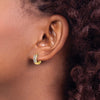 Gold Diamond Hinged Hoop Earrings