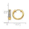 Gold Diamond Hinged Hoop Earrings