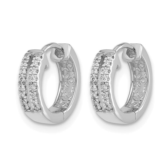 Diamond Hinged Hoop Earrings