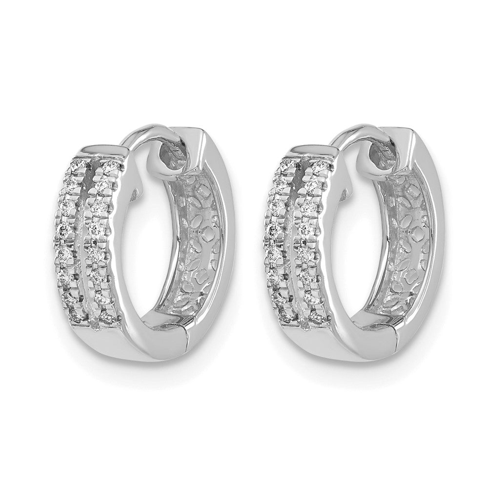 Diamond Hinged Hoop Earrings
