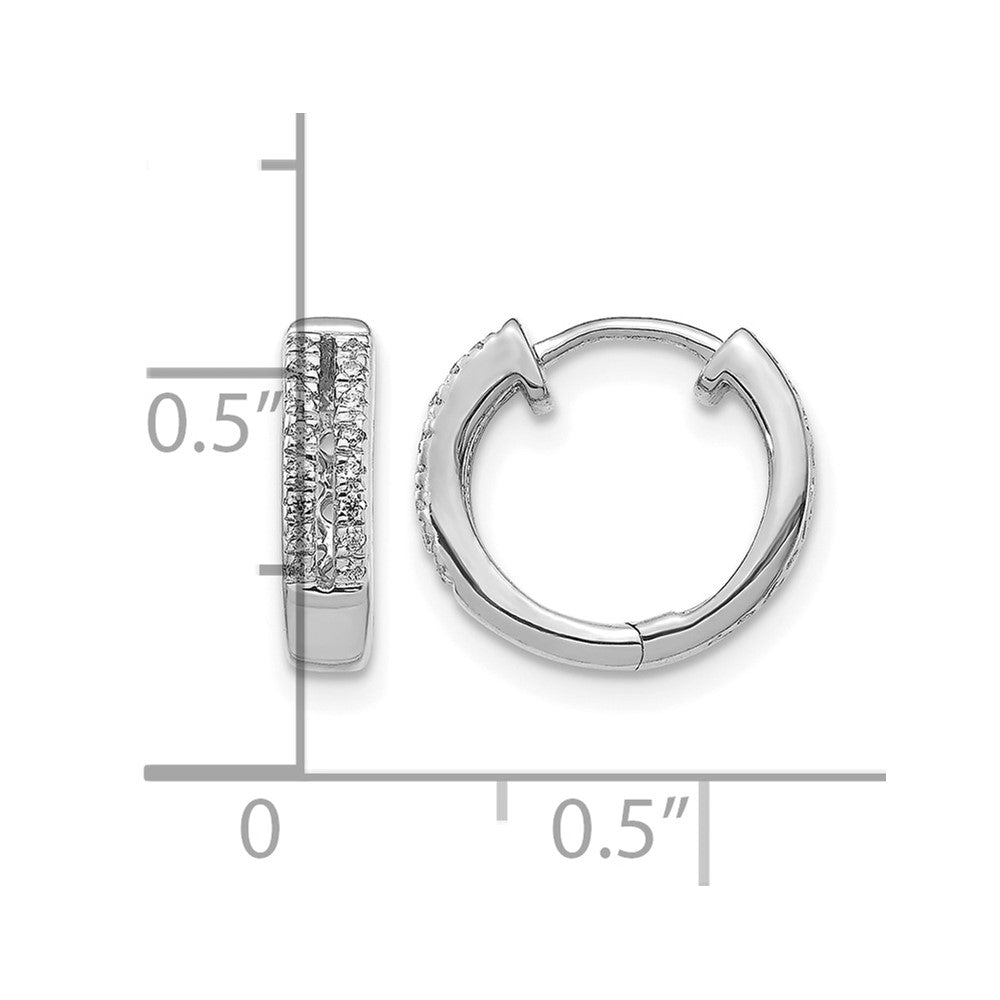 Diamond Hinged Hoop Earrings