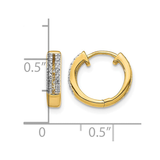 Diamond Hinged Hoop Earrings