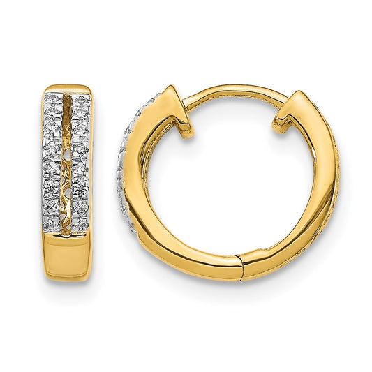 Diamond Hinged Hoop Earrings