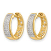 Gold Diamond Hinged Hoop Earrings