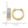 Gold Diamond Hinged Hoop Earrings