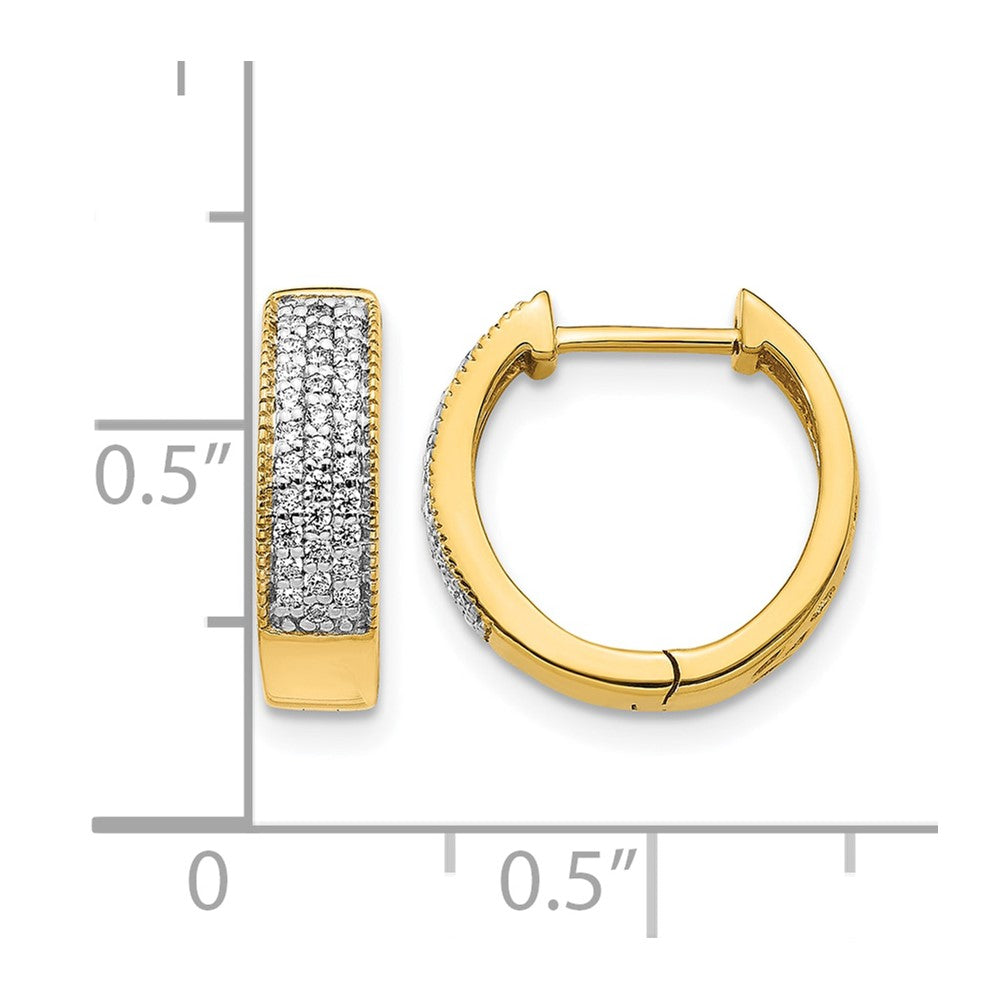 Gold Diamond Hinged Hoop Earrings