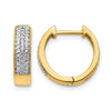 Gold Diamond Hinged Hoop Earrings
