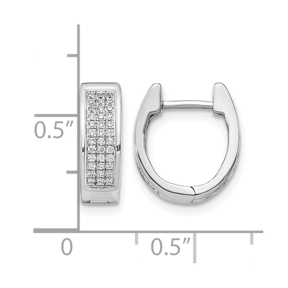 Gold Diamond Hinged Hoop Earrings