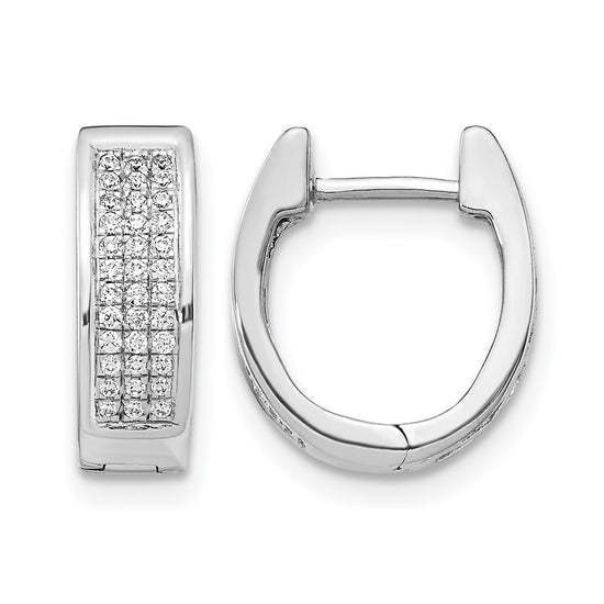 Gold Diamond Hinged Hoop Earrings