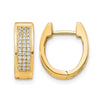 Gold Diamond Hinged Hoop Earrings