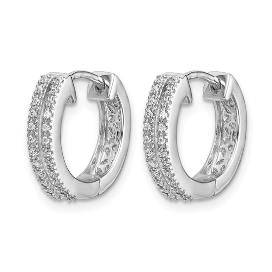 Gold Diamond Hinged Hoop Earrings