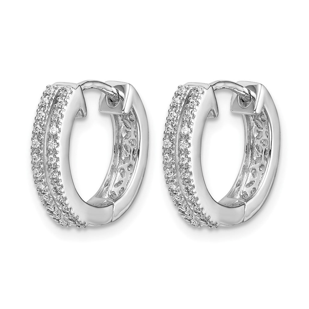Gold Diamond Hinged Hoop Earrings