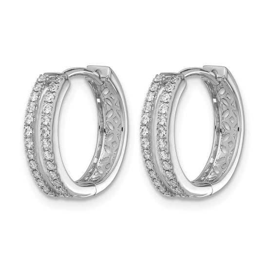 Gold Diamond Hinged Hoop Earrings