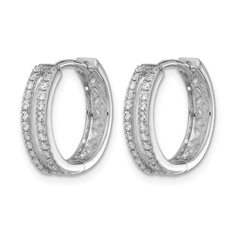 Gold Diamond Hinged Hoop Earrings