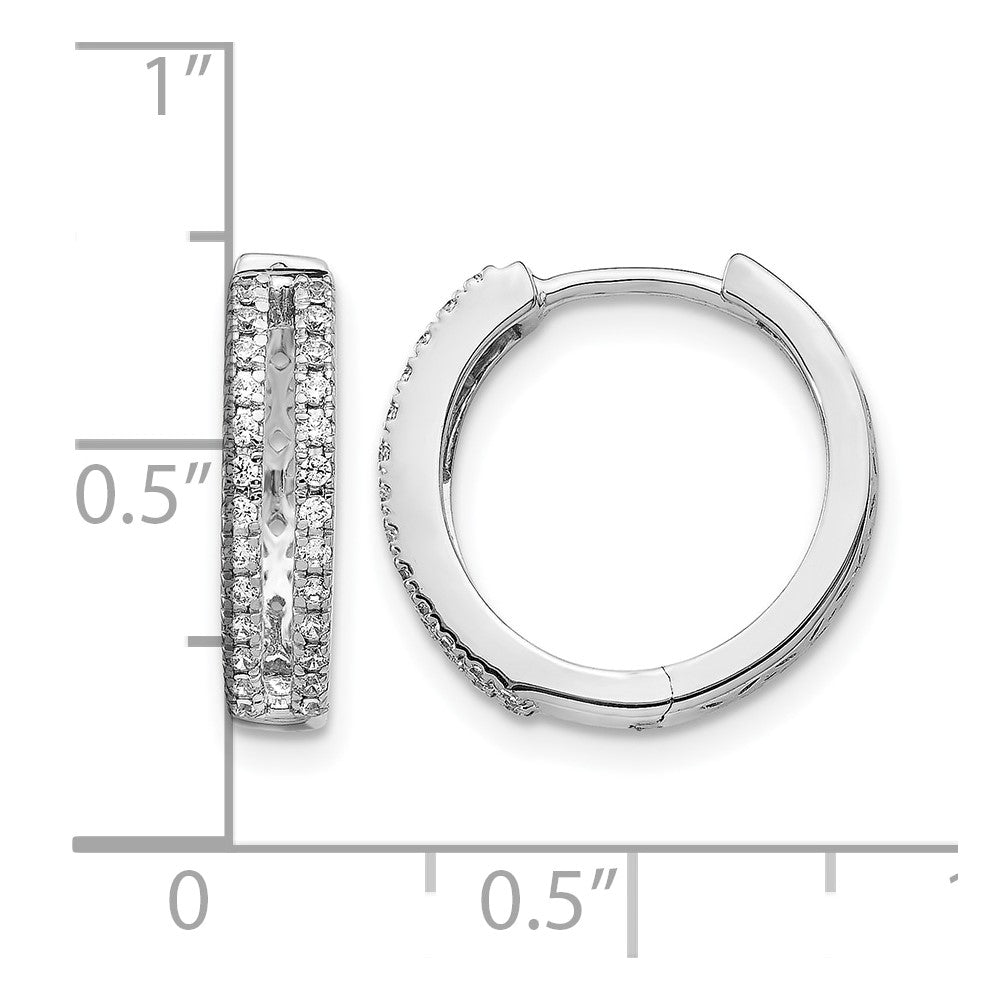 Gold Diamond Hinged Hoop Earrings
