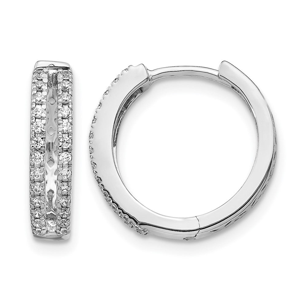 Gold Diamond Hinged Hoop Earrings
