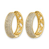14k 1 carat Diamond Pave Hinged Hoop Earrings