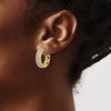 14k 1 carat Diamond Pave Hinged Hoop Earrings