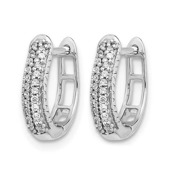 Gold Diamond Hinged Hoop Earrings
