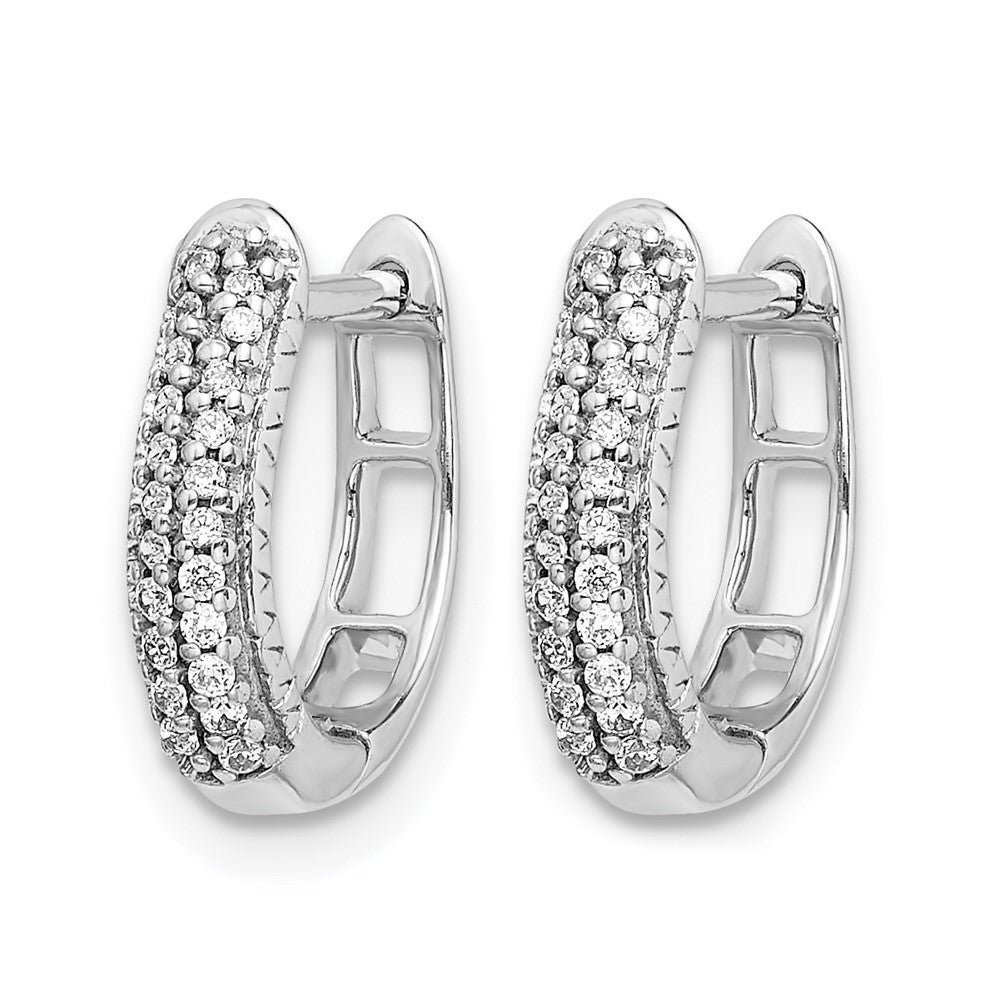 Gold Diamond Hinged Hoop Earrings