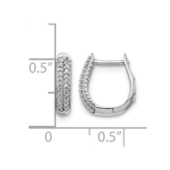 Gold Diamond Hinged Hoop Earrings