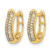 Gold Diamond Hinged Hoop Earrings