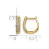 Gold Diamond Hinged Hoop Earrings