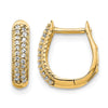 Gold Diamond Hinged Hoop Earrings