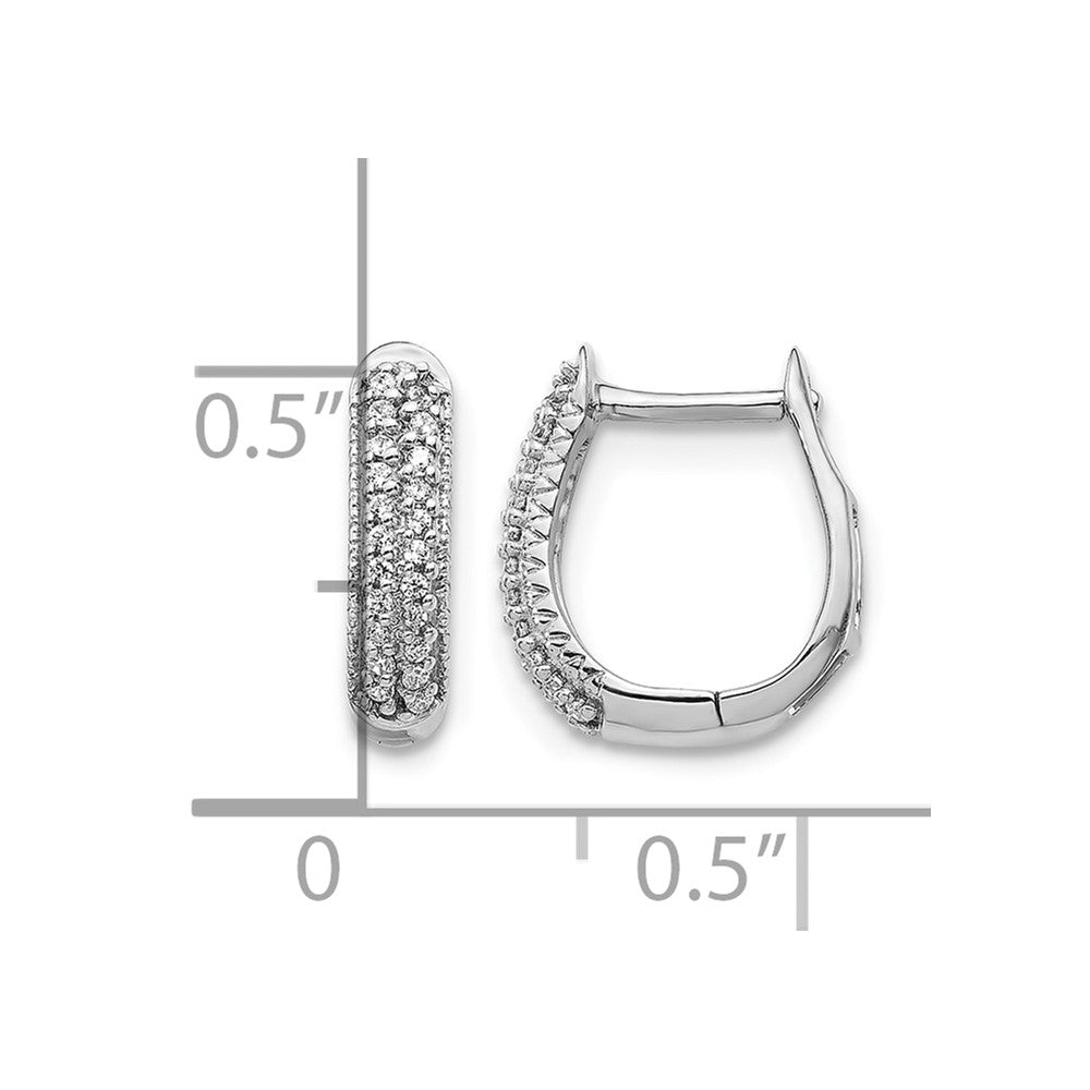 Gold Diamond Hinged Hoop Earrings