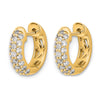 Gold Diamond Hinged Hoop Earrings