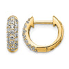 Gold Diamond Hinged Hoop Earrings
