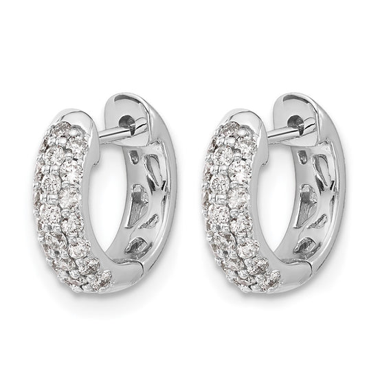 Gold Diamond Hinged Hoop Earrings