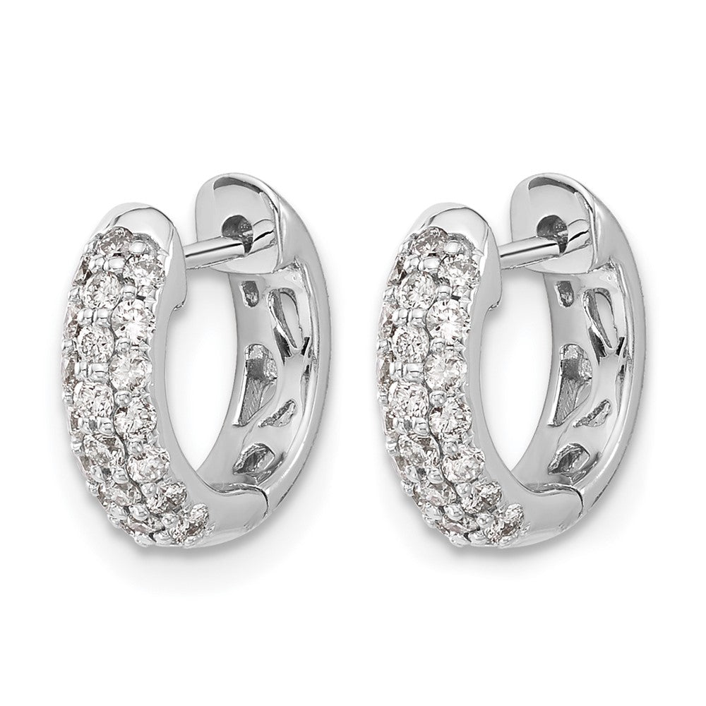 Gold Diamond Hinged Hoop Earrings