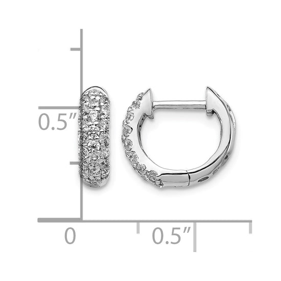 Gold Diamond Hinged Hoop Earrings