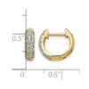 Gold Diamond Hinged Hoop Earrings