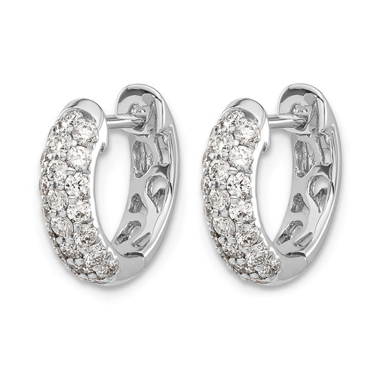 Gold Diamond Hinged Hoop Earrings