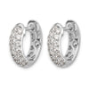 Gold Diamond Hinged Hoop Earrings