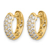 Gold Diamond Hinged Hoop Earrings