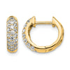 Gold Diamond Hinged Hoop Earrings