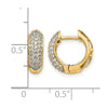 10k Diamond Hinged Hoop Earrings