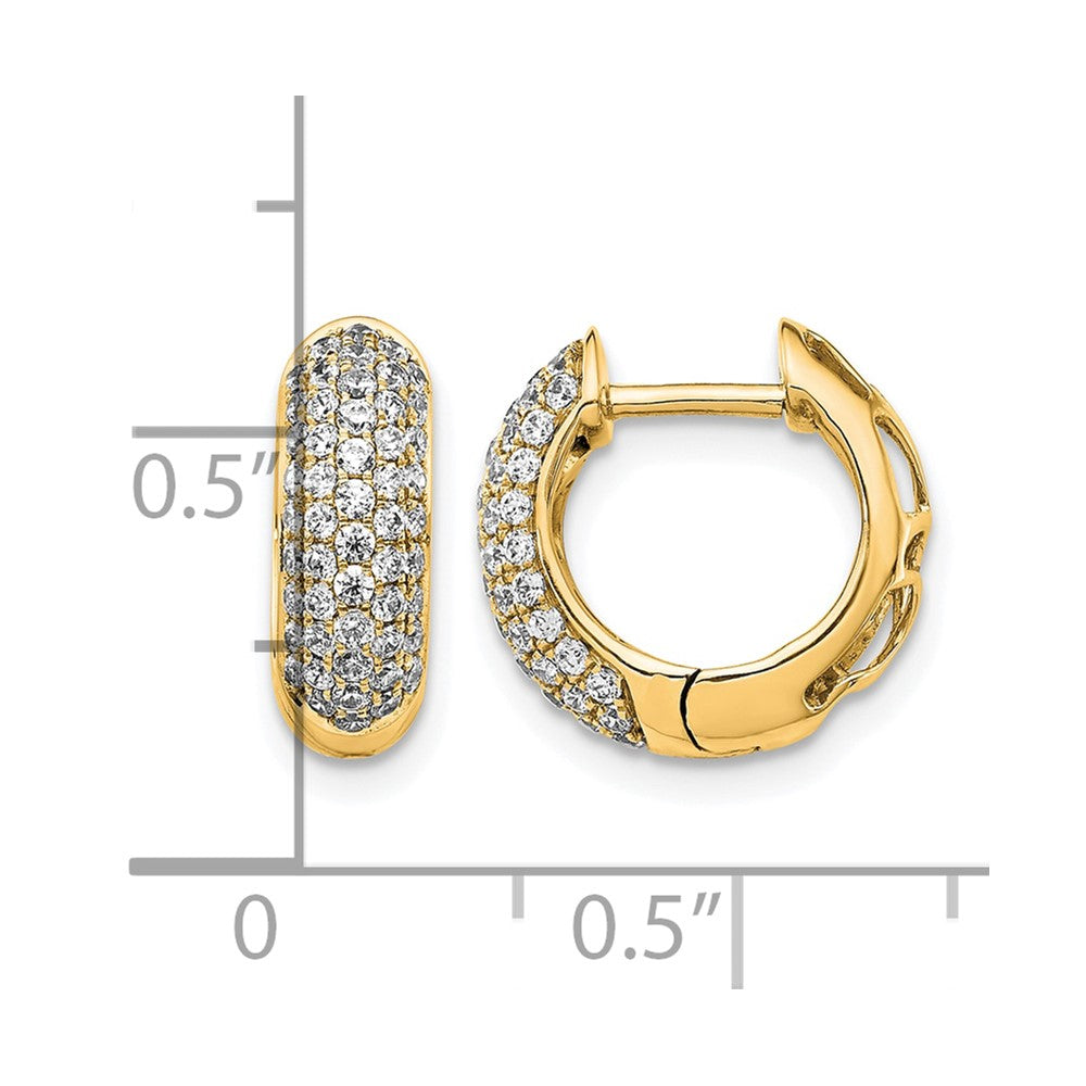 Diamond Hinged Hoop Earrings