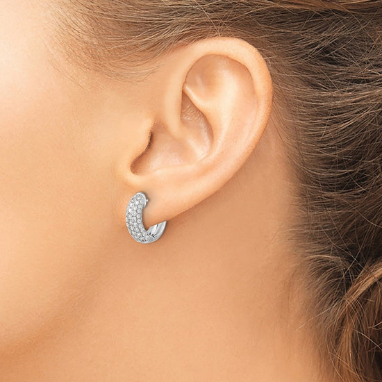 Diamond Hinged Hoop Earrings