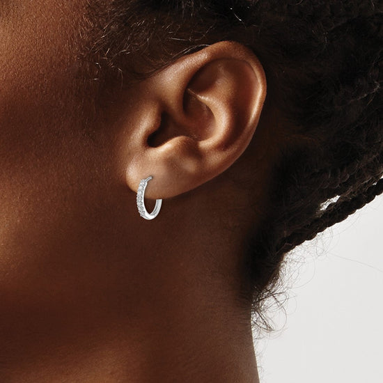 Diamond Hinged Hoop Earrings