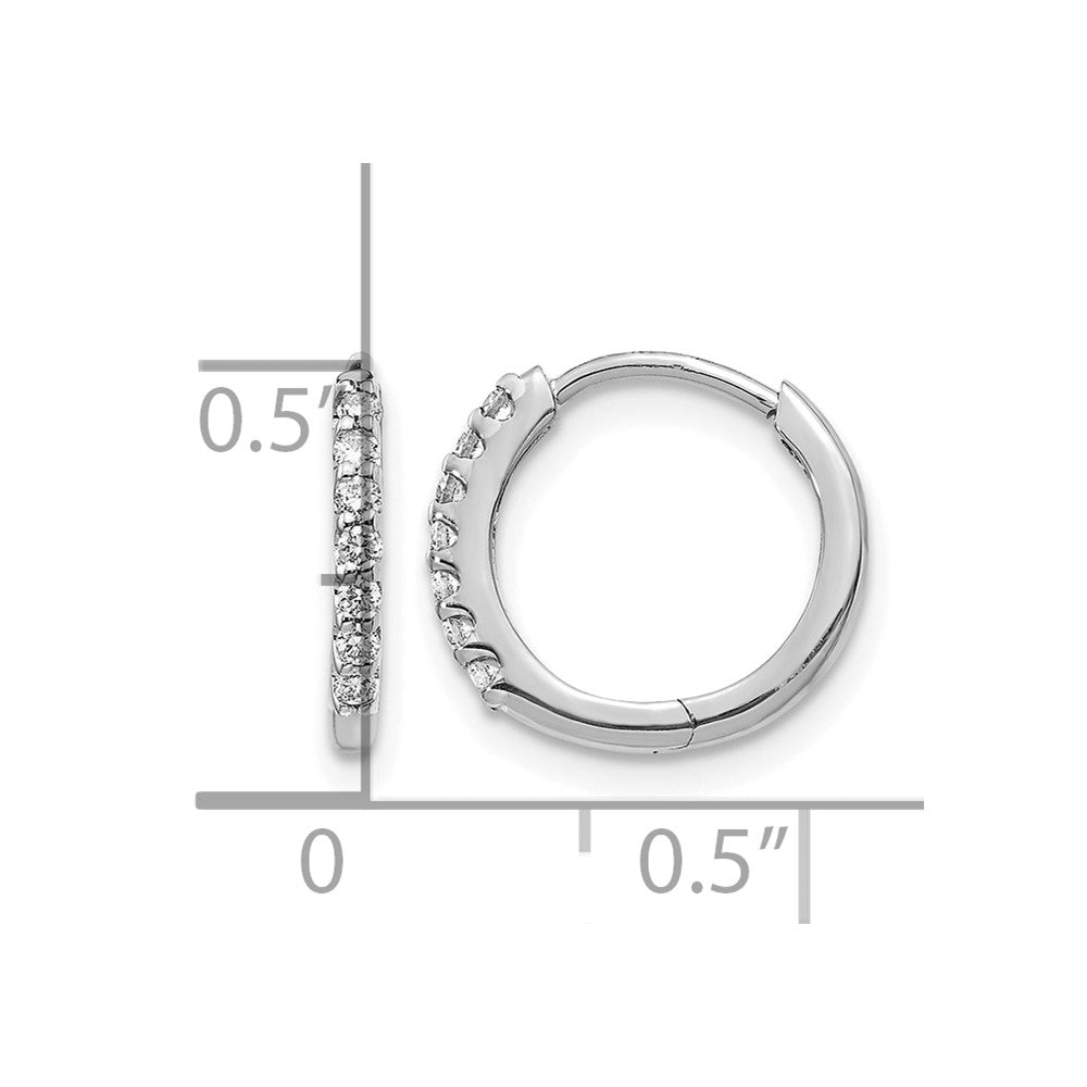 Diamond Hinged Hoop Earrings