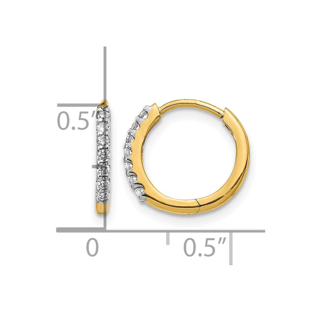 Diamond Hinged Hoop Earrings