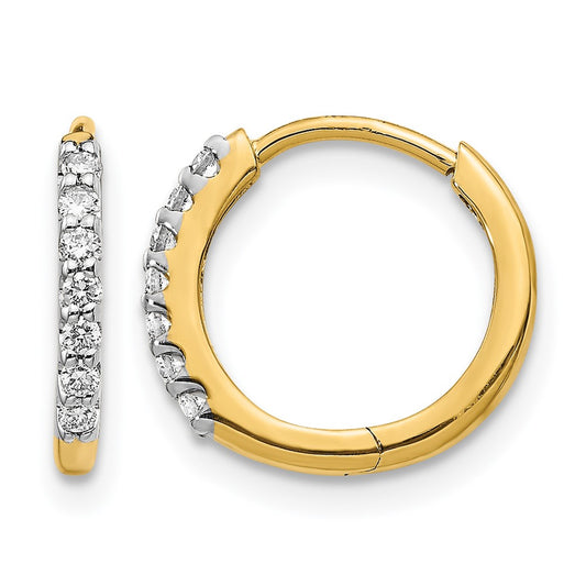 Diamond Hinged Hoop Earrings