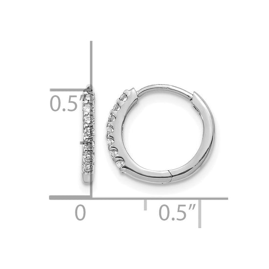 Diamond Hinged Hoop Earrings