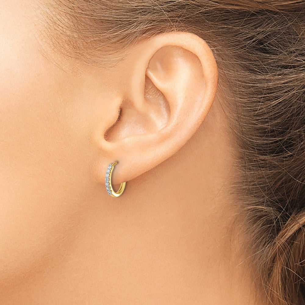 Diamond Hinged Hoop Earrings