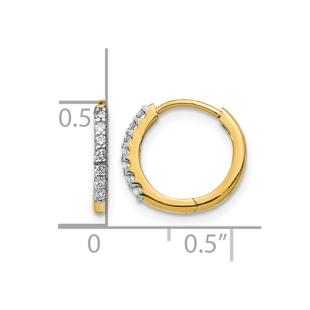 Diamond Hinged Hoop Earrings