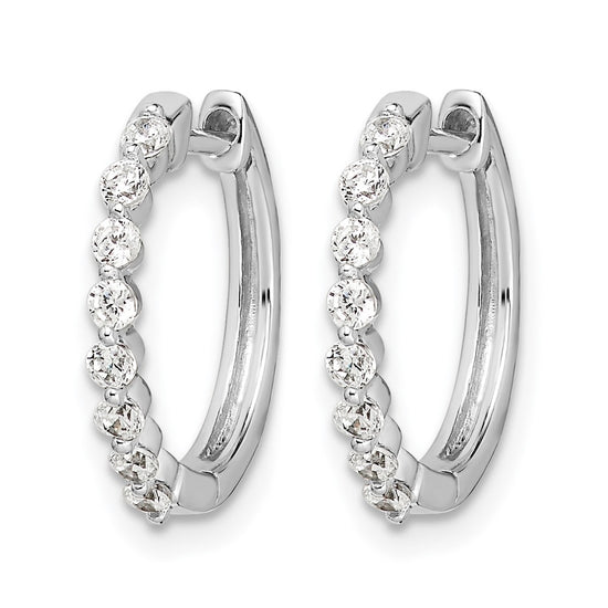 Diamond Hinged Hoop Earrings